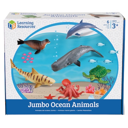 Learning Resources Jumbo Ocean Animals, Set of 6 0696